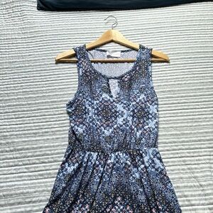 French Grey blue maxi dress